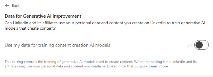 Opt Out of LinkedIn AI